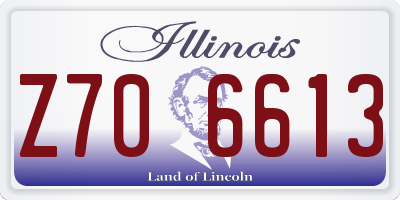IL license plate Z706613