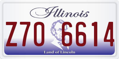 IL license plate Z706614