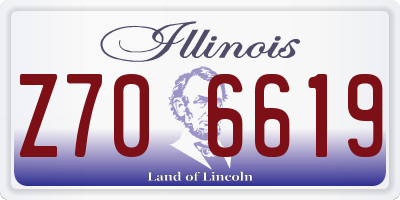 IL license plate Z706619