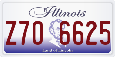 IL license plate Z706625