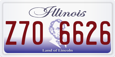 IL license plate Z706626