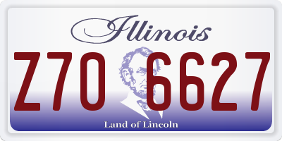 IL license plate Z706627