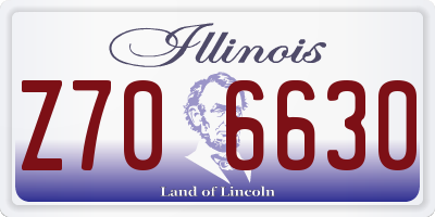 IL license plate Z706630