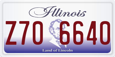 IL license plate Z706640