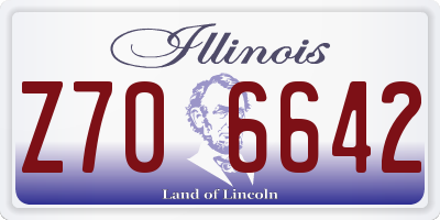 IL license plate Z706642