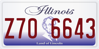 IL license plate Z706643