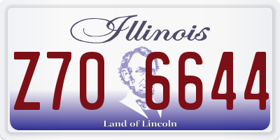 IL license plate Z706644