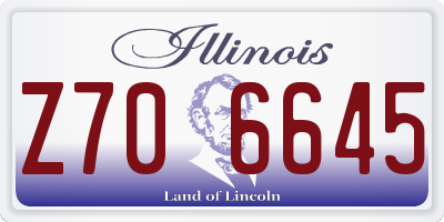 IL license plate Z706645