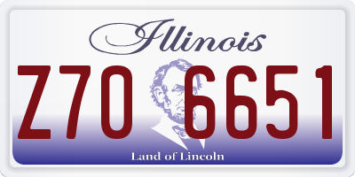 IL license plate Z706651