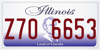 IL license plate Z706653