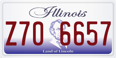 IL license plate Z706657