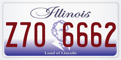 IL license plate Z706662