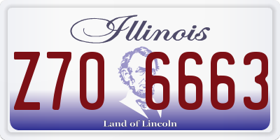 IL license plate Z706663