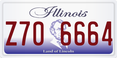 IL license plate Z706664