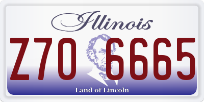 IL license plate Z706665