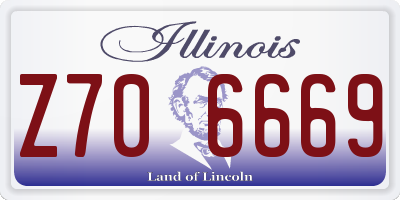 IL license plate Z706669