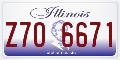 IL license plate Z706671