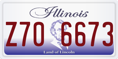 IL license plate Z706673