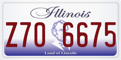 IL license plate Z706675