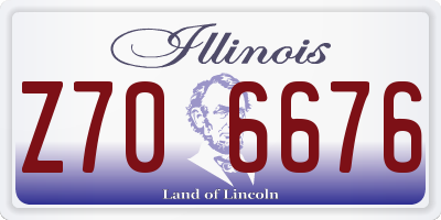IL license plate Z706676