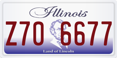 IL license plate Z706677