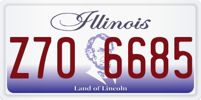 IL license plate Z706685