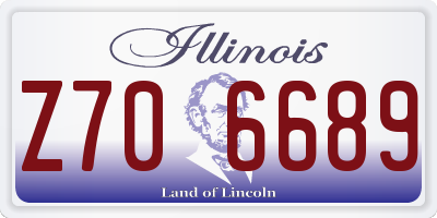 IL license plate Z706689