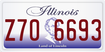 IL license plate Z706693