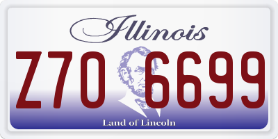 IL license plate Z706699