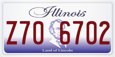 IL license plate Z706702