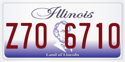 IL license plate Z706710