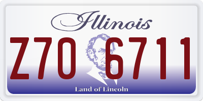 IL license plate Z706711