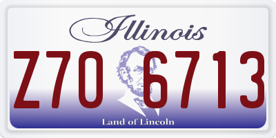 IL license plate Z706713