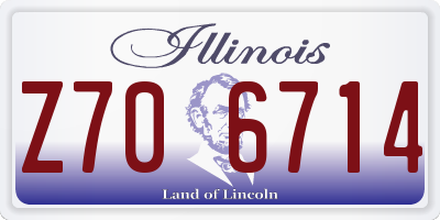 IL license plate Z706714
