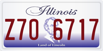 IL license plate Z706717