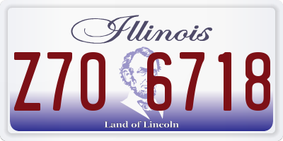 IL license plate Z706718