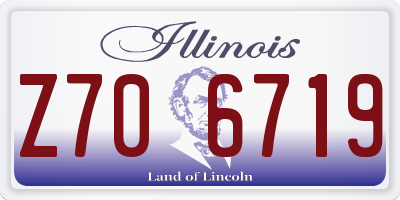IL license plate Z706719