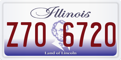 IL license plate Z706720