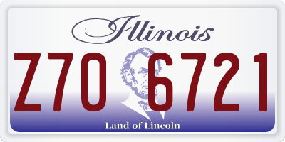IL license plate Z706721