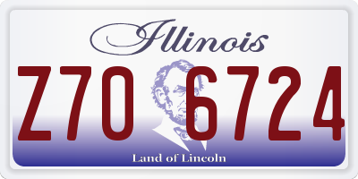 IL license plate Z706724
