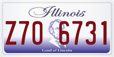 IL license plate Z706731