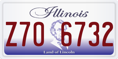 IL license plate Z706732