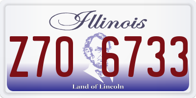 IL license plate Z706733