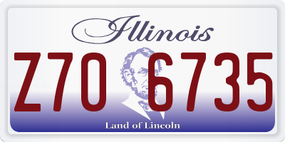 IL license plate Z706735