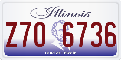 IL license plate Z706736