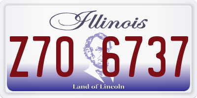 IL license plate Z706737