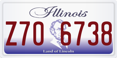 IL license plate Z706738