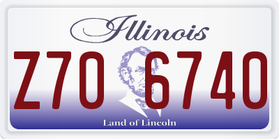 IL license plate Z706740