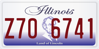 IL license plate Z706741