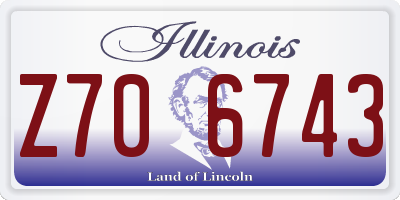 IL license plate Z706743